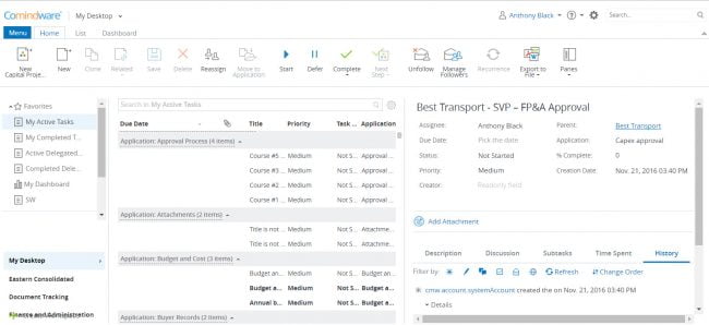 Workflow tasks management