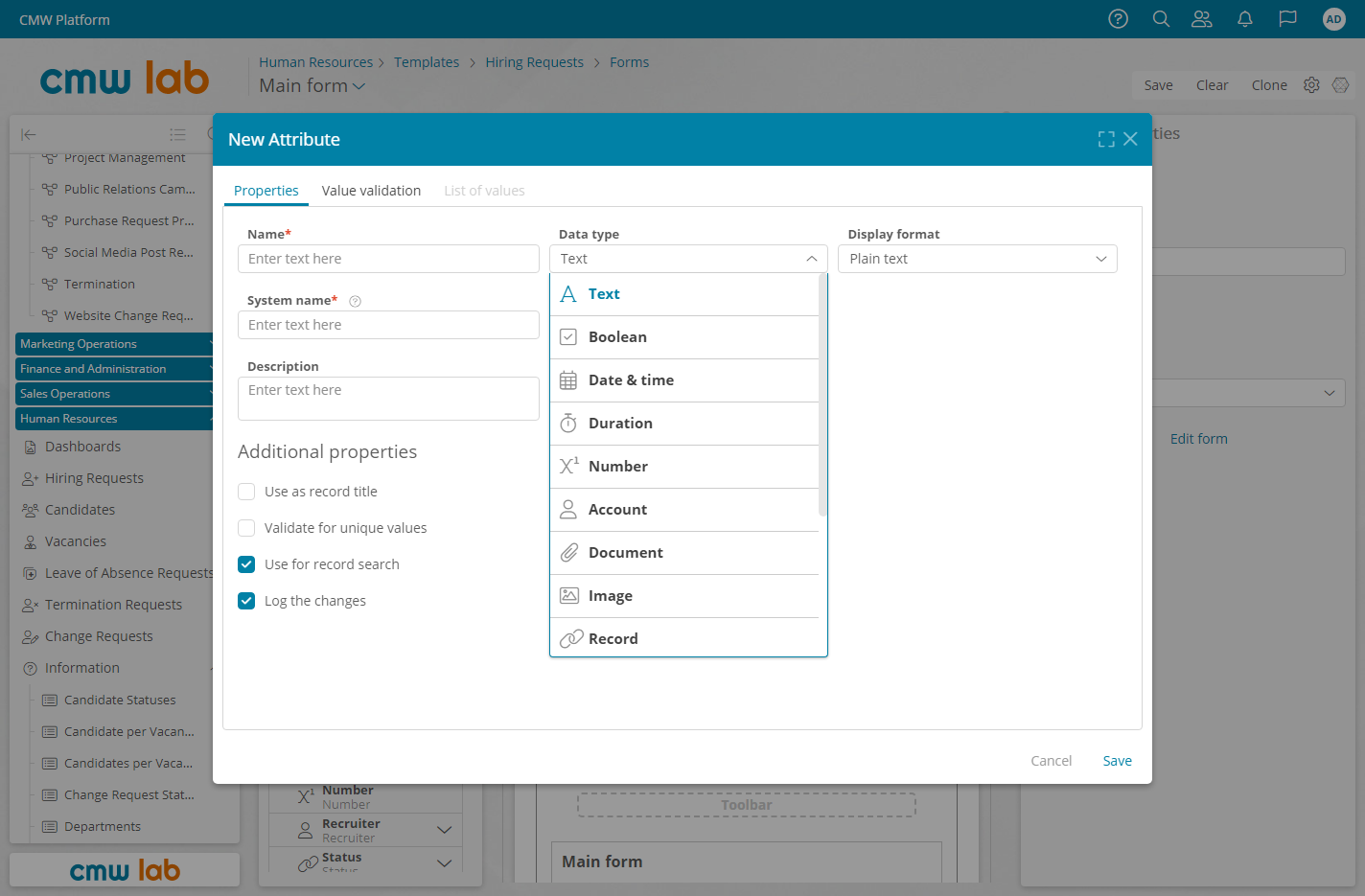 IT service request form