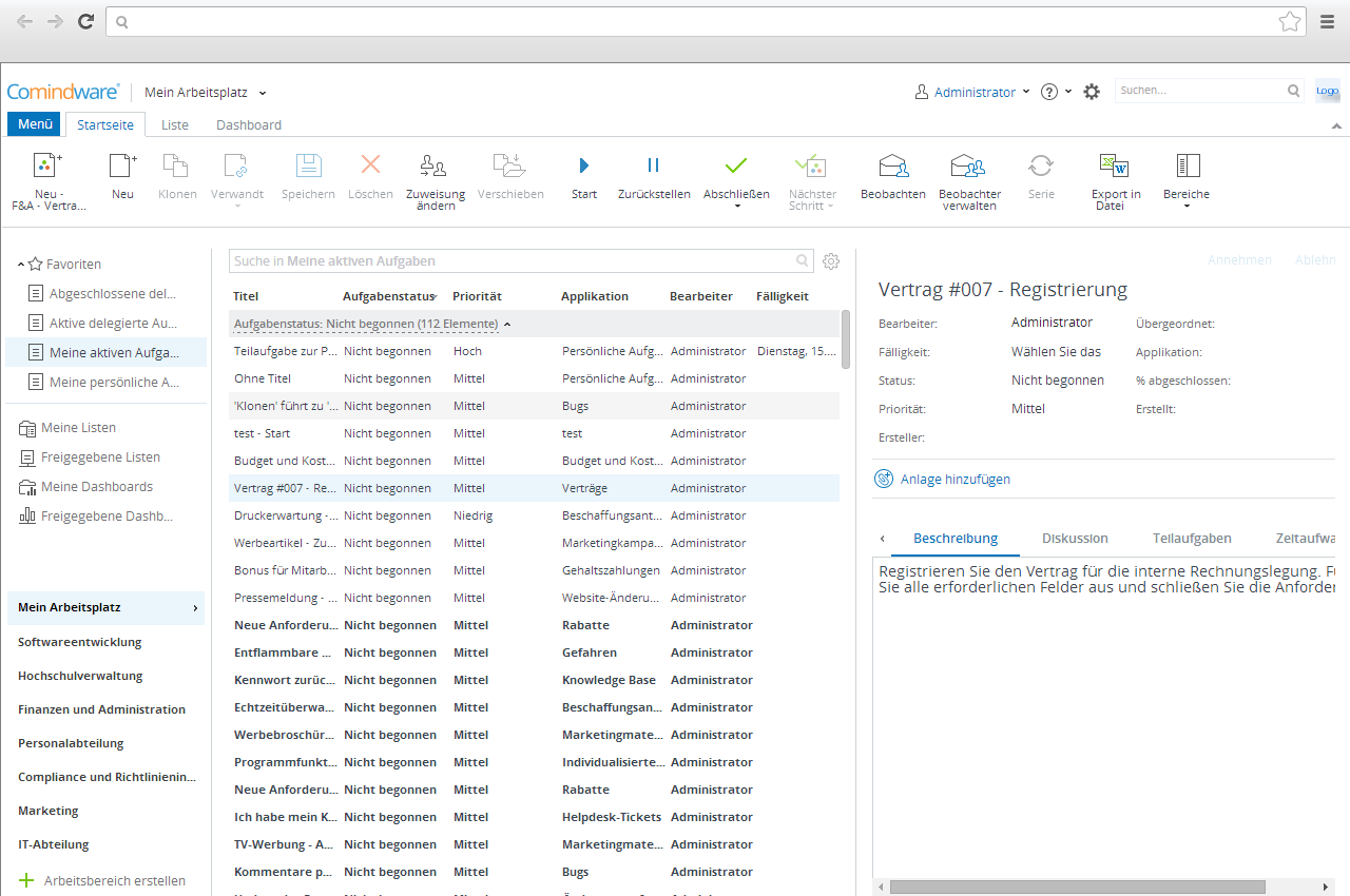 Verfolgung des Workflow-Fortschritts und Berichtserstellung