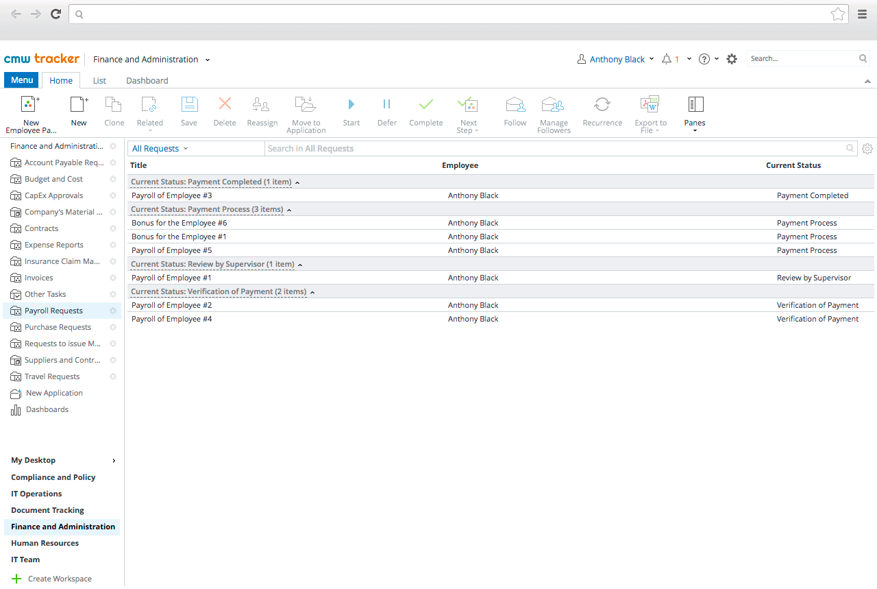 Order Tracking and Reporting