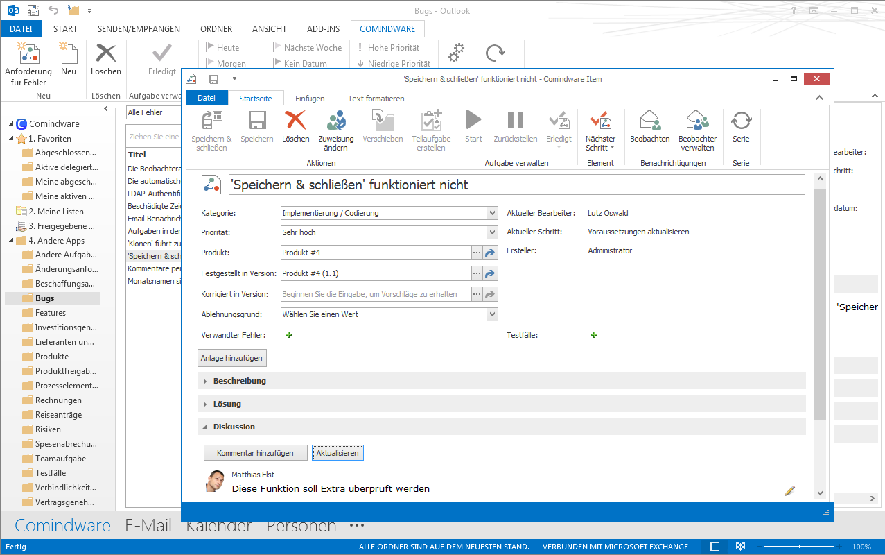 MS Outlook Workflow Tool