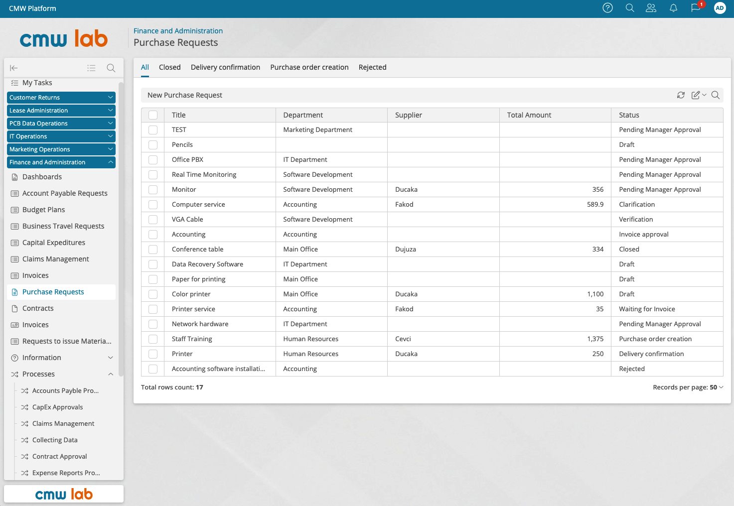 service request form