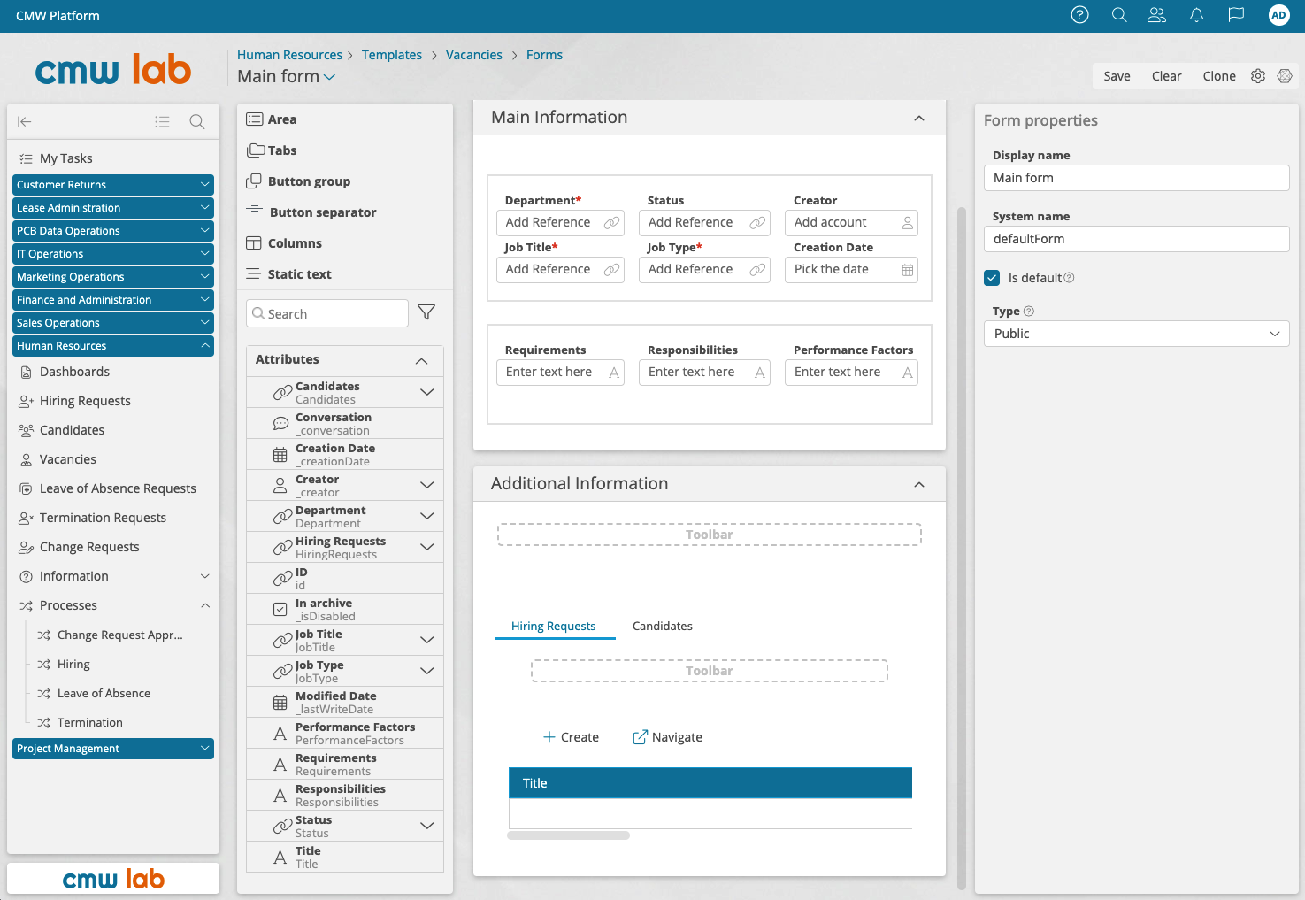 HR workflow execution