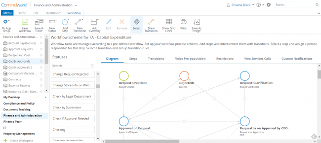 workflow building interface